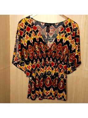Susie Rose Womens Stretchy Soft Poncho Style Top 7-9